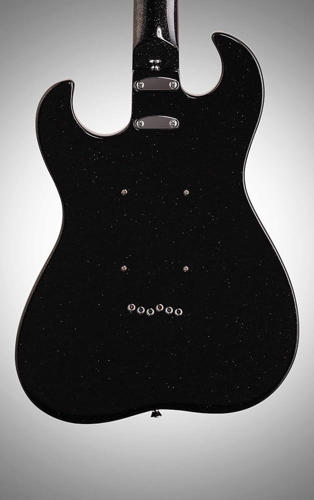 エレキギター ブラック ソリッドボディ Amazon | Silvertone Classic 1449-BSF Solid-Body エレキギター